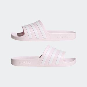 Adidas Light Pink Slides with White Stripes